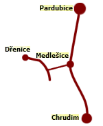 Mapa: Kudy do Medlesic